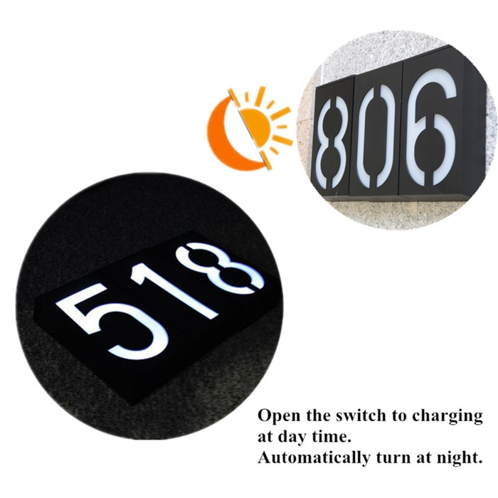 0.36W Solar Powered Wall Mount Lights with Solar Panel for House Number and Porch