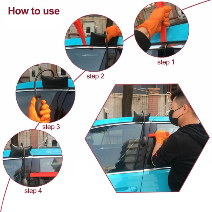 13 in 1 Car Door Open Tool Key Lock Out Emergency Tools Kit for Car Engine Compression Test Gauge