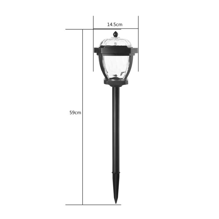 2 LED Solar Garden Lights, Waterproof Outdoor Lawn Lamps with White Light
