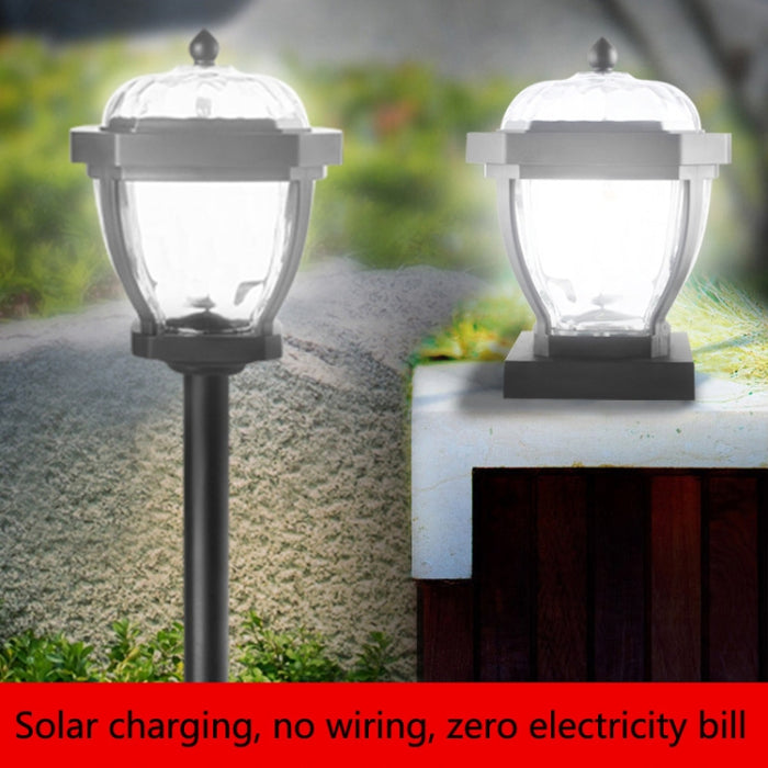 2 LED Solar Garden Lights, Waterproof Outdoor Lawn Lamps with White Light
