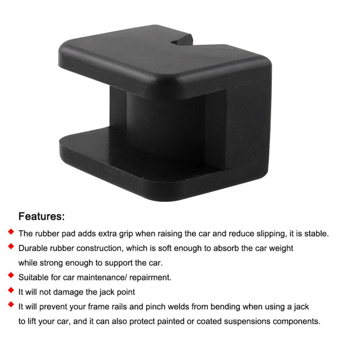 2 PCS Car Jack Pad Adapter Rubber Jack Pads for Slotted Frame