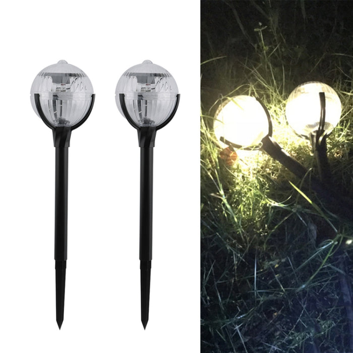 2 PCS Solar Lawn Lamp Outdoor Garden Lights with Warm Light