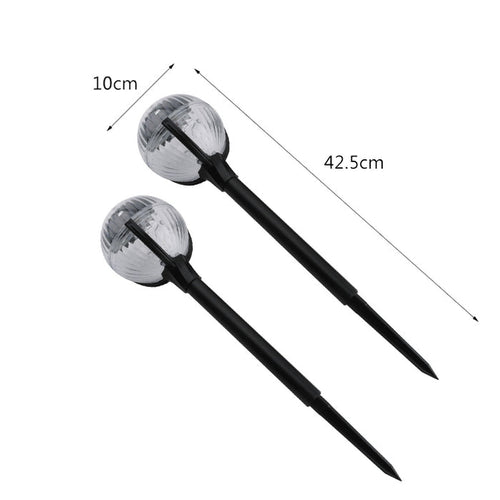 2 PCS Solar Lawn Lamp Outdoor Garden Lights with Warm Light