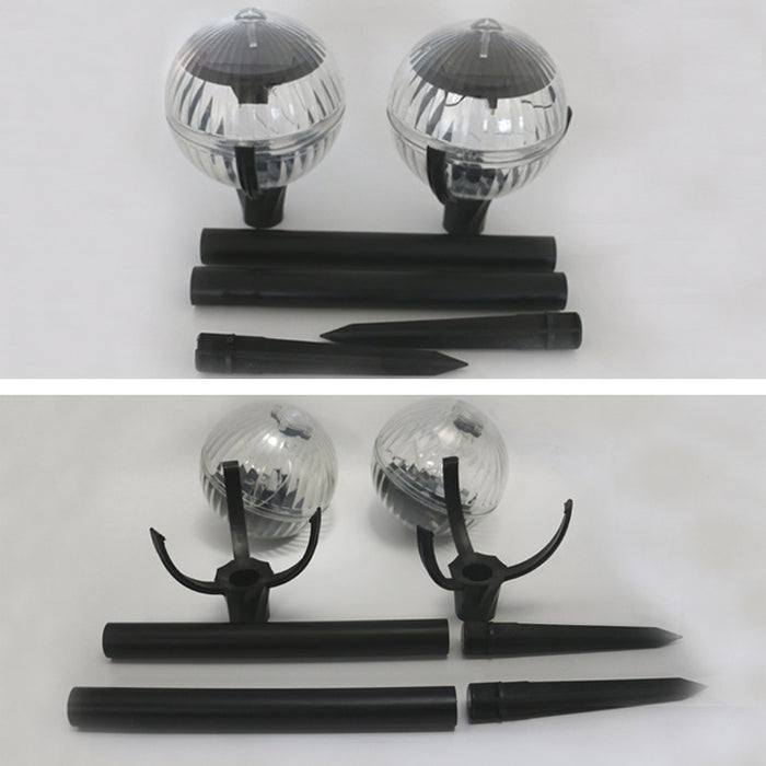 2 PCS Solar Lawn Lamp Outdoor Garden Lights with Warm Light