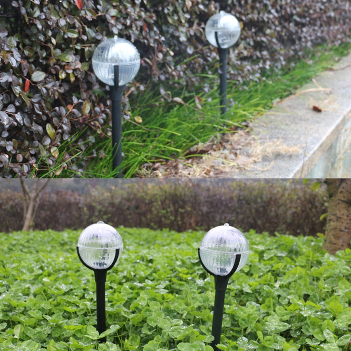 2 PCS Solar Lawn Lamp Outdoor Garden Lights with Warm Light