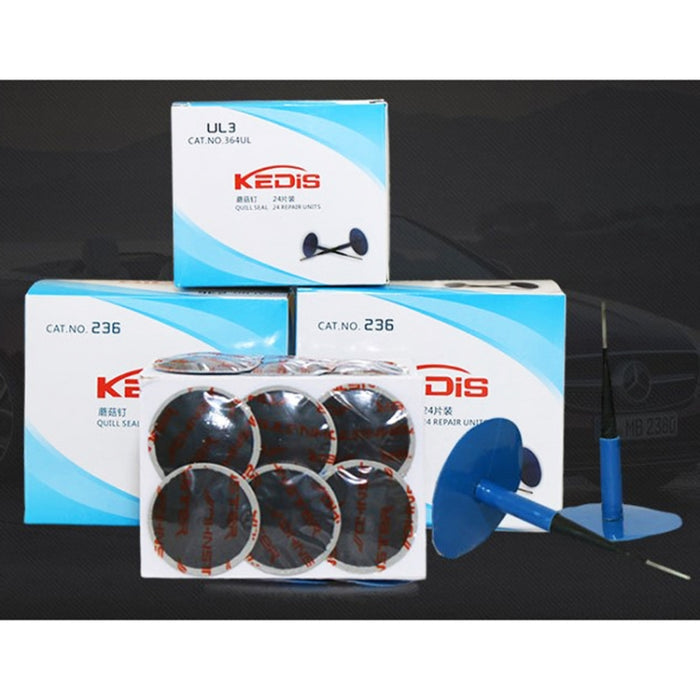 24 PCS Mushroom Tyre Repair Kit - 4mm Cold Patch Film Rubber Tire Repair