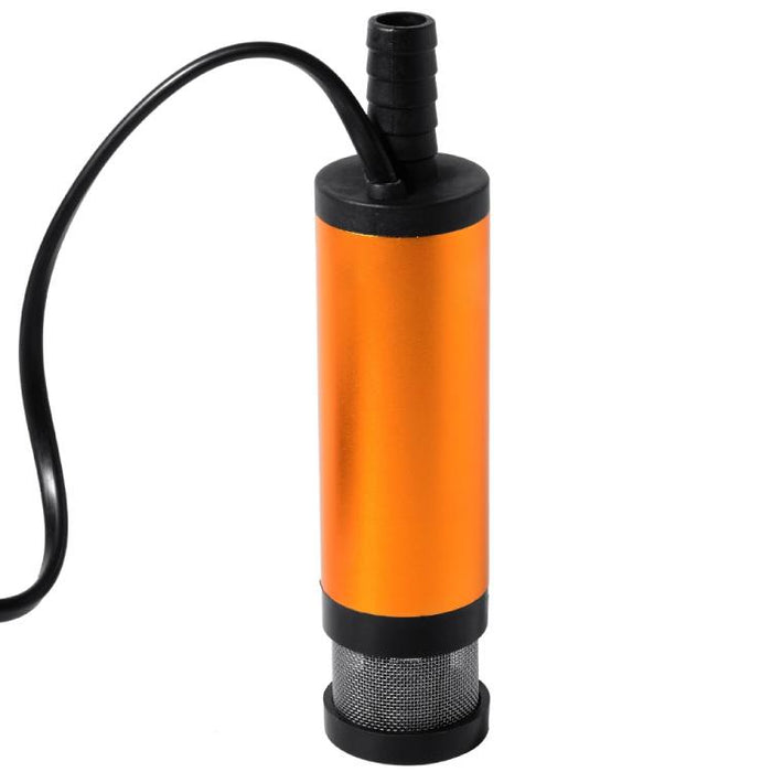 24V Car Electric DC Fuel Pump Submersible Pump with 8mm Tyre Inflator Connector and 38mm External Filter