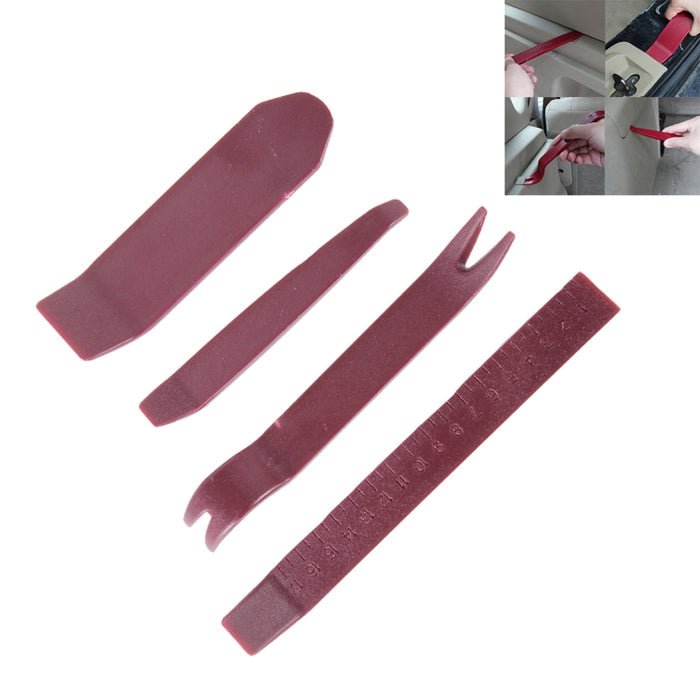 4PCS Car Door Panel Removal Tools - Audio Video Dashboard Dismantle Kits Installer Pry Tool