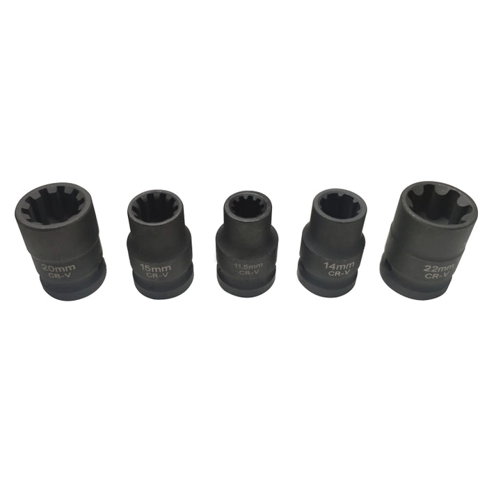5 in 1 VAG Brake Caliper Socket Set for Volkswagen, Audi, and Porsche