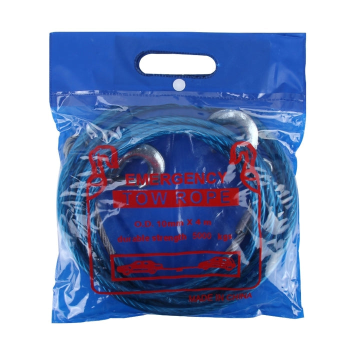 5 Tons Steel Towing Rope - 4m Length, 5T Capacity, 100mm Thickness