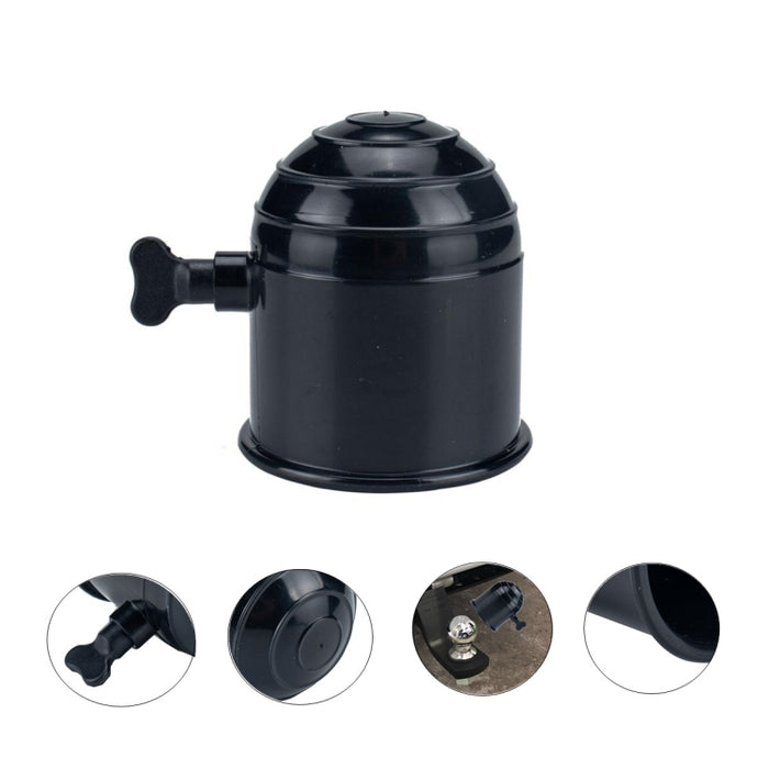 50mm Tow Ball Cover Cap - Black Plastic Car Truck Tow Ball Cover for Towing Hitch Trailer Protection