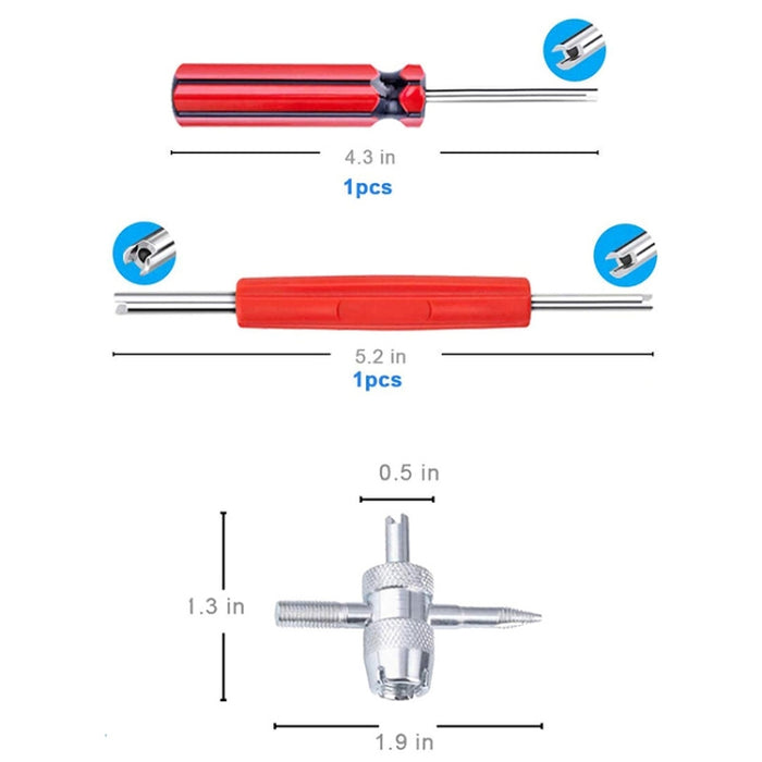6 in 1 Tire Valve Tool for Easy Removal and Installation