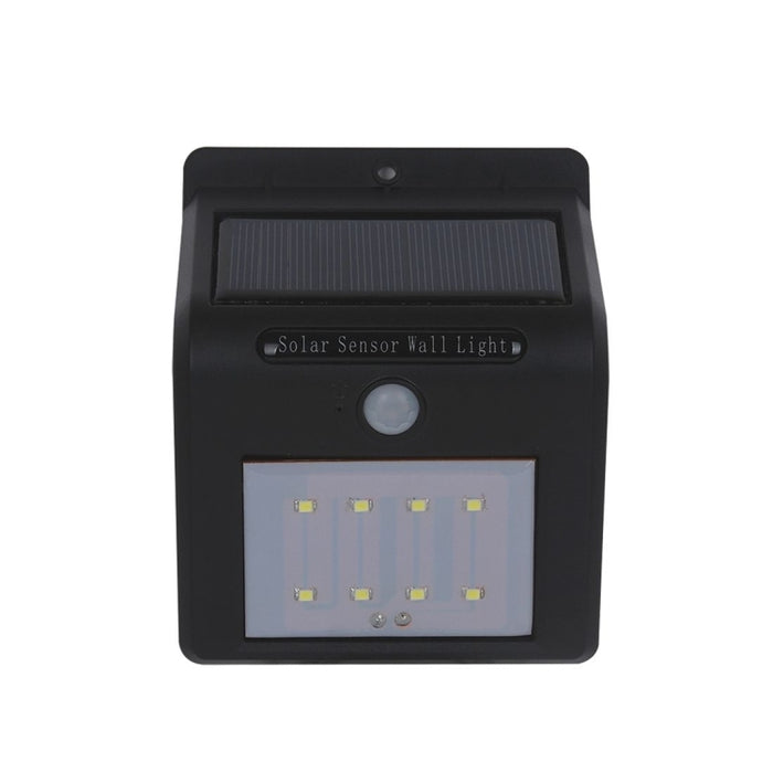 8 LEDs Solar Motion Sensor Wall Light with Solar Panel for Enhanced Outdoor Security