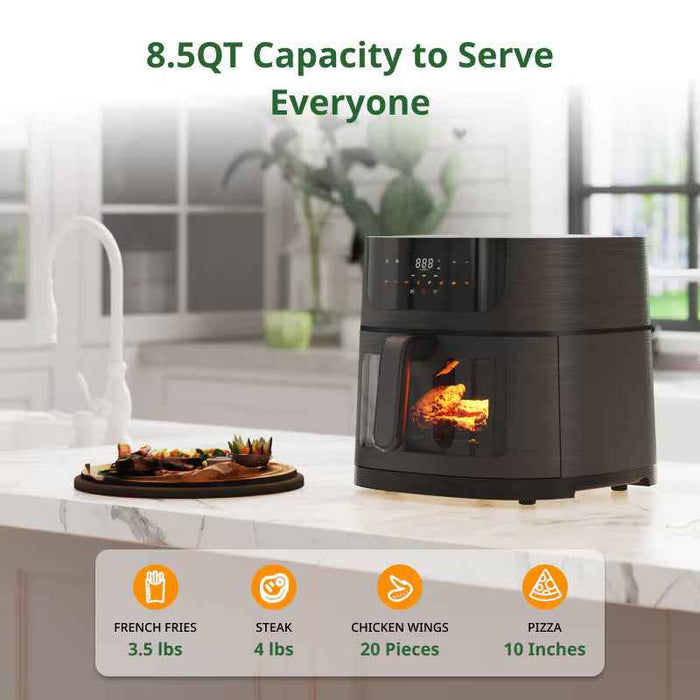 8.5 QT Air Fryer - 8-in-1 Multifunctional Cooker