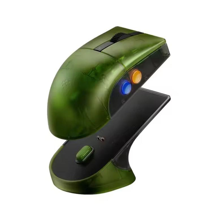 8BitDo Retro Wireless Mouse - Green Translucent Wireless Mouse with Charging Base