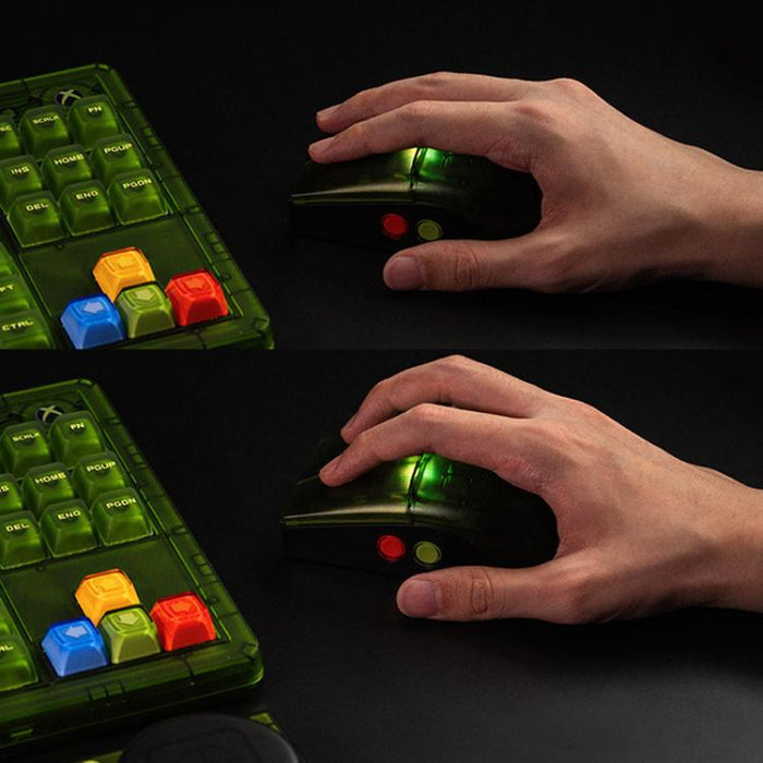 8BitDo Retro Wireless Mouse - Green Translucent Wireless Mouse with Charging Base
