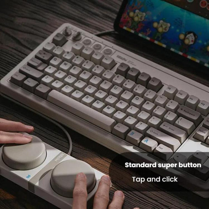 8BitDo Retro87 Wireless Mechanical Keyboard - Vintage Bluetooth, 2.4G, and Wired Triple Mode Connection