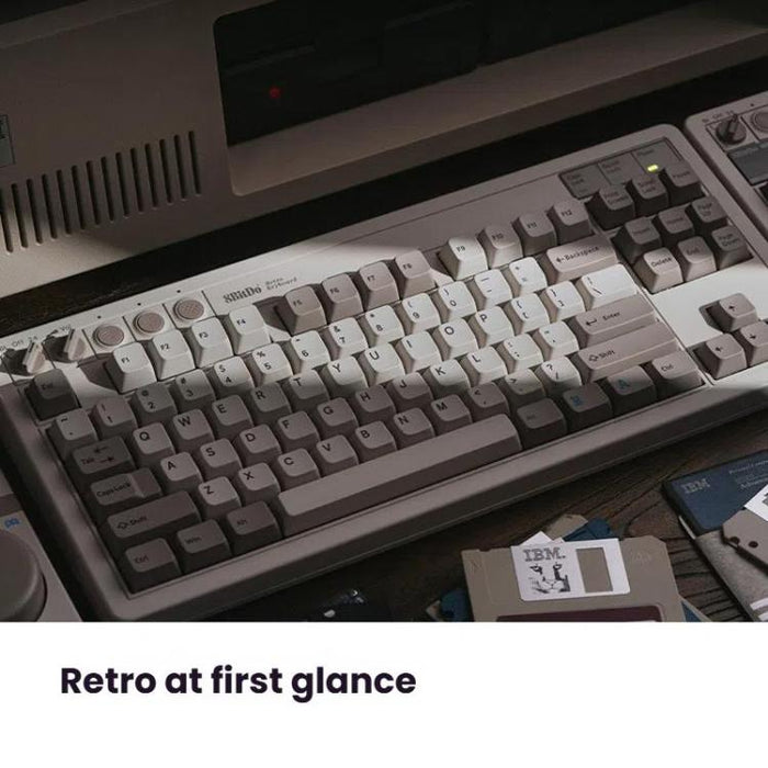 8BitDo Retro87 Wireless Mechanical Keyboard - Vintage Bluetooth, 2.4G, and Wired Triple Mode Connection