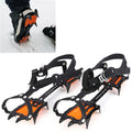 Aotu Ice Gripper Shoes Covers - 10 Teeth Anti-Slip Ice Gripper for Snow Climbing, Available in Orange and Yellow