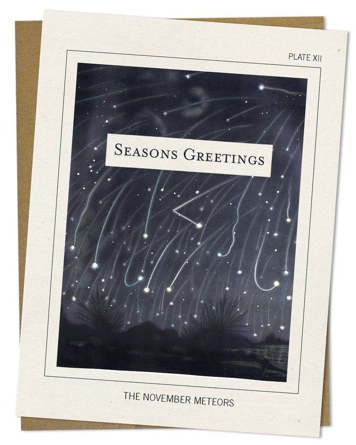 Astronomical Plate: November Meteors Seasons Greetings Card Cognitive Surplus