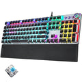 AULA F2088 Mechanical Gaming Keyboard - 108 Keys Mixed Light Plating with Blue Switches and Wired USB Connection