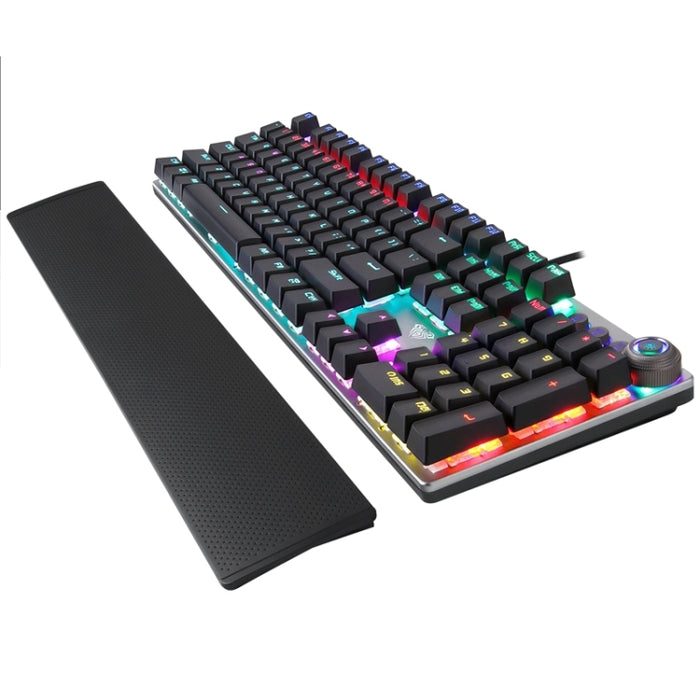 AULA F2088 Mechanical Gaming Keyboard - 108 Keys Wired USB with Mixed Light and Metal Buttons