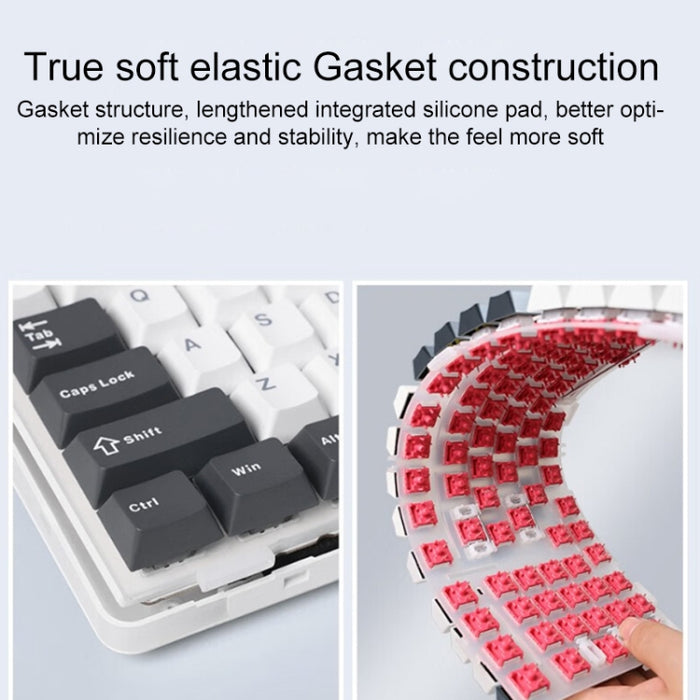 AULA F87 Pro Mechanical Keyboard - 3-Mode RGB for Ultimate Gaming Experience
