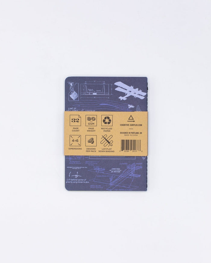 Aviation & Flight Pocket Notebooks 4-pack Cognitive Surplus