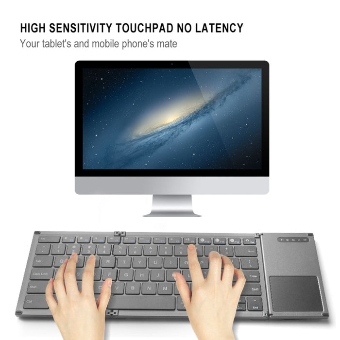 B066S Multi-function Ultra-thin Mini Wireless Three Fold Bluetooth Mini Keyboard