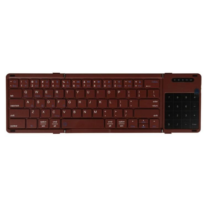 B077T Portable Wireless Bluetooth Keyboard with Touchpad - Foldable and Compact Design