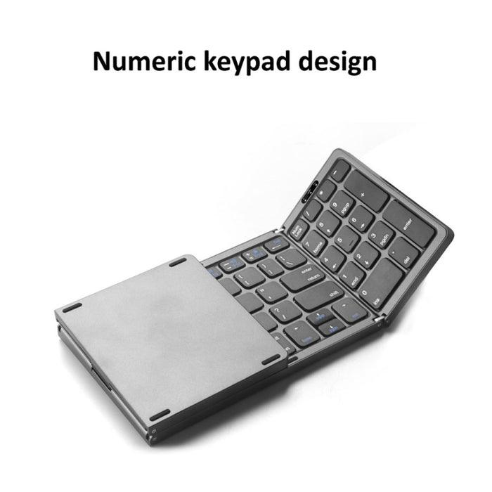 B089 Bluetooth Foldable Keyboard with Numeric Pad - Portable Wireless Solution