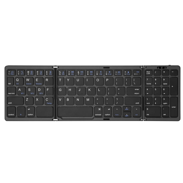 B089 Bluetooth Foldable Keyboard with Numeric Pad - Portable Wireless Solution