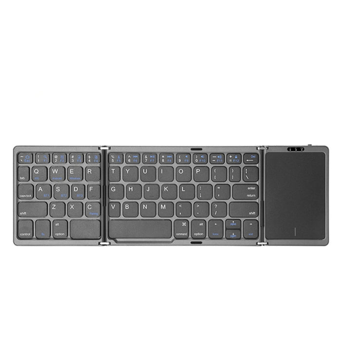 B089T Foldable Bluetooth Keyboard with Touchpad - Rechargeable and Portable