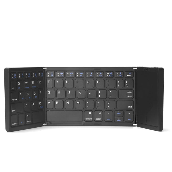 B089T Foldable Bluetooth Keyboard with Touchpad - Rechargeable and Portable