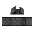 B1053 Leather Portable Bluetooth Keyboard - Tri-Fold Design for On-the-Go Typing