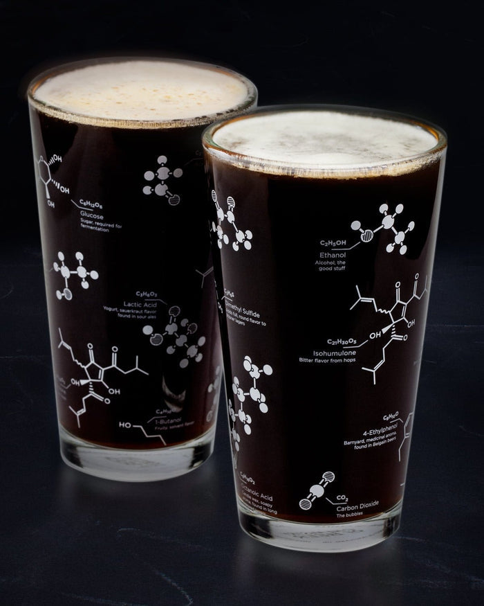 Beer Chemistry Pint Glass Set Cognitive Surplus