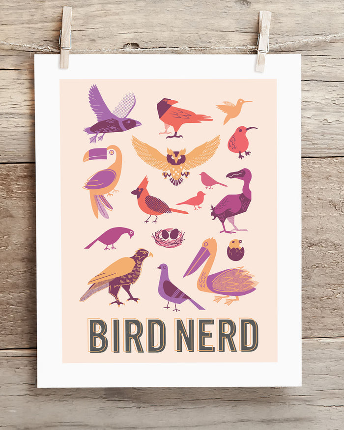 Bird Nerd Museum Print