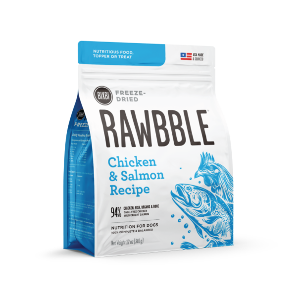 Bixbi Rawbble® Freeze-Dried Food for Dogs – Chicken & Salmon Recipe