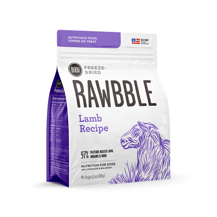 Bixbi Rawbble® Freeze-Dried Food for Dogs – Lamb Recipe