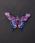 Black Swallowtail Butterfly Beaded Brooch Pin - Trovelore