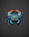Blue Crab Brooch Pin - Trovelore