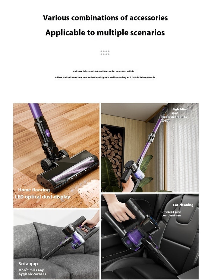 Brushless Large Suction Foldable Handheld Vacuum Cleaner Integrated - LYDARZ