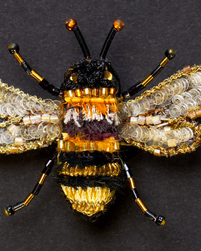 Bumble Bee Beaded Brooch Pin - Trovelore