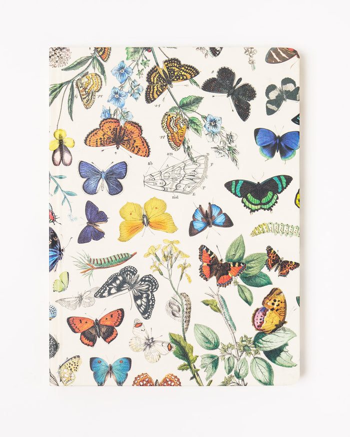 Butterfly Garden Hardcover Notebook - Lined / Grid