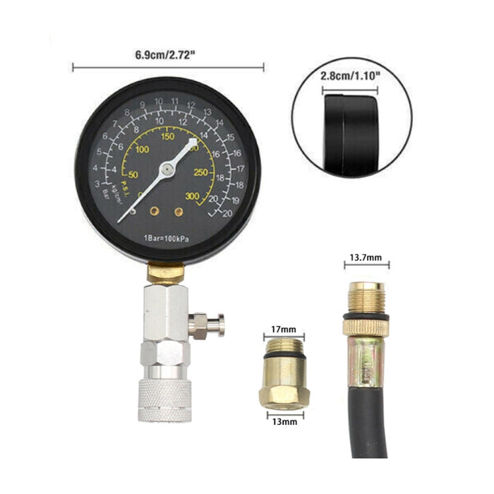 Car Engine Compression Test Gauge - High Precision Pressure Gauge for Accurate Cylinder Testing