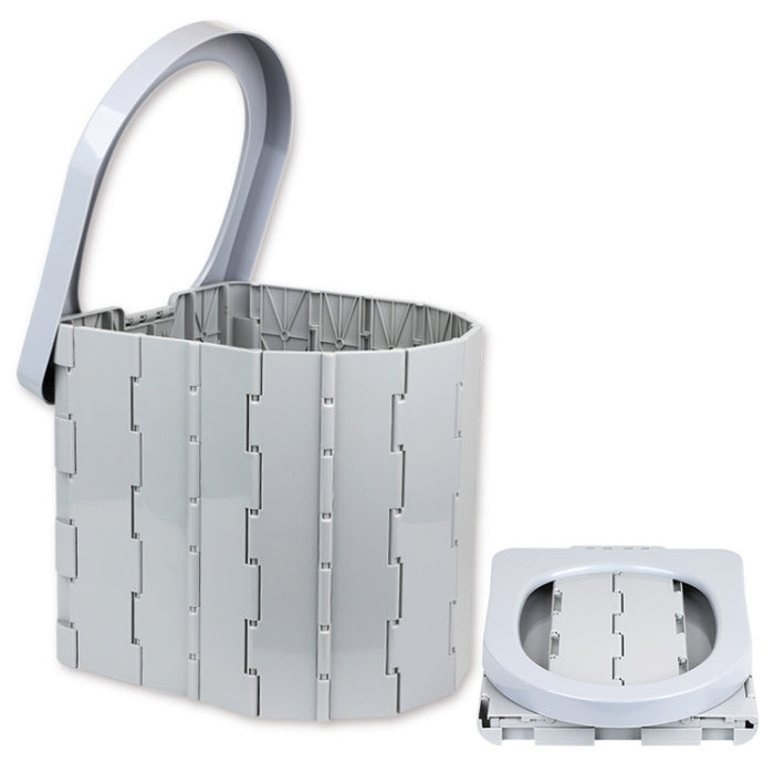 Car Toilet Integrated Portable Folding Toilet for Outdoor Camping - Lightweight Gray Portable Toilet for Camping