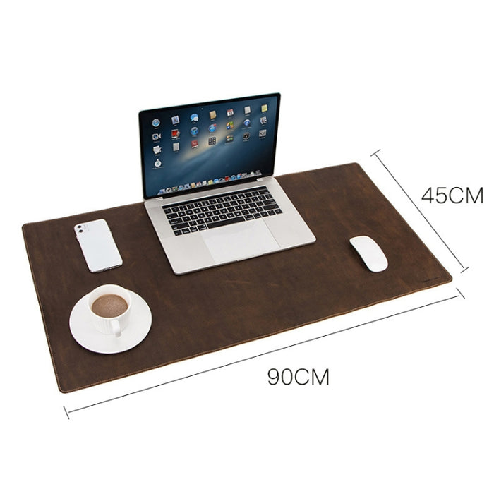 CF9011 Retro Leather Desk Pad - Crazy Horse Leather Notebook & Computer Mouse Mat