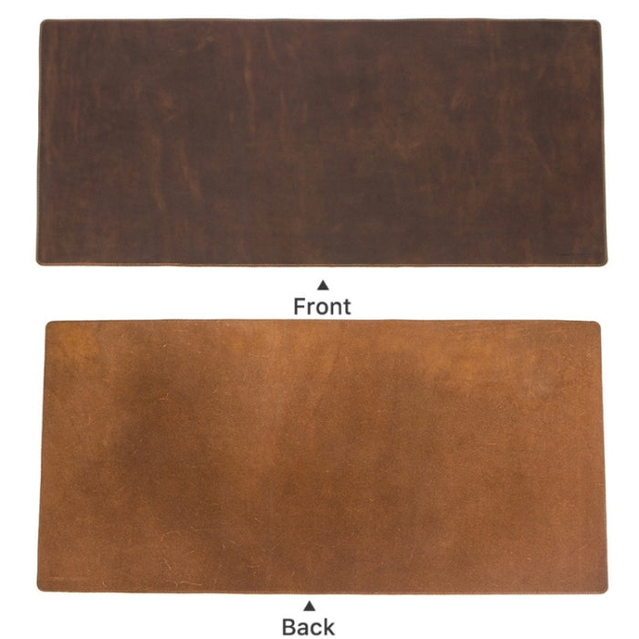 CF9011 Retro Leather Desk Pad - Crazy Horse Leather Notebook & Computer Mouse Mat