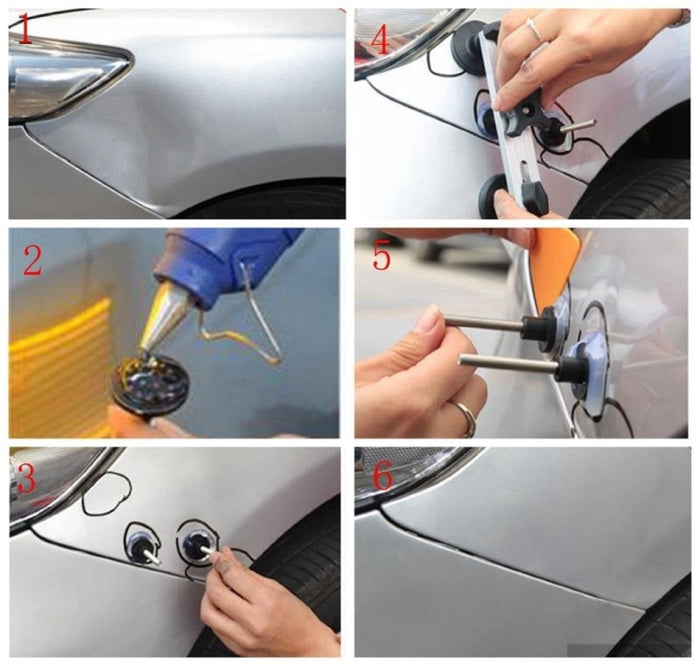 D4 Dent Repair Tool - Car Paintless Dent Dings Repair Bridge Puller Lifter Kit