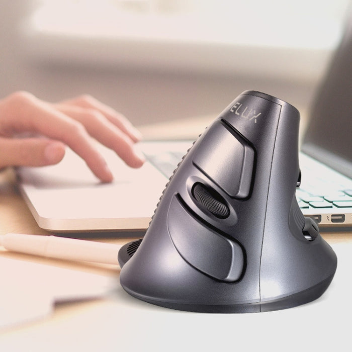 DELUX M618 Ergonomic Wireless Mouse - 6-Keys Vertical Snail Design